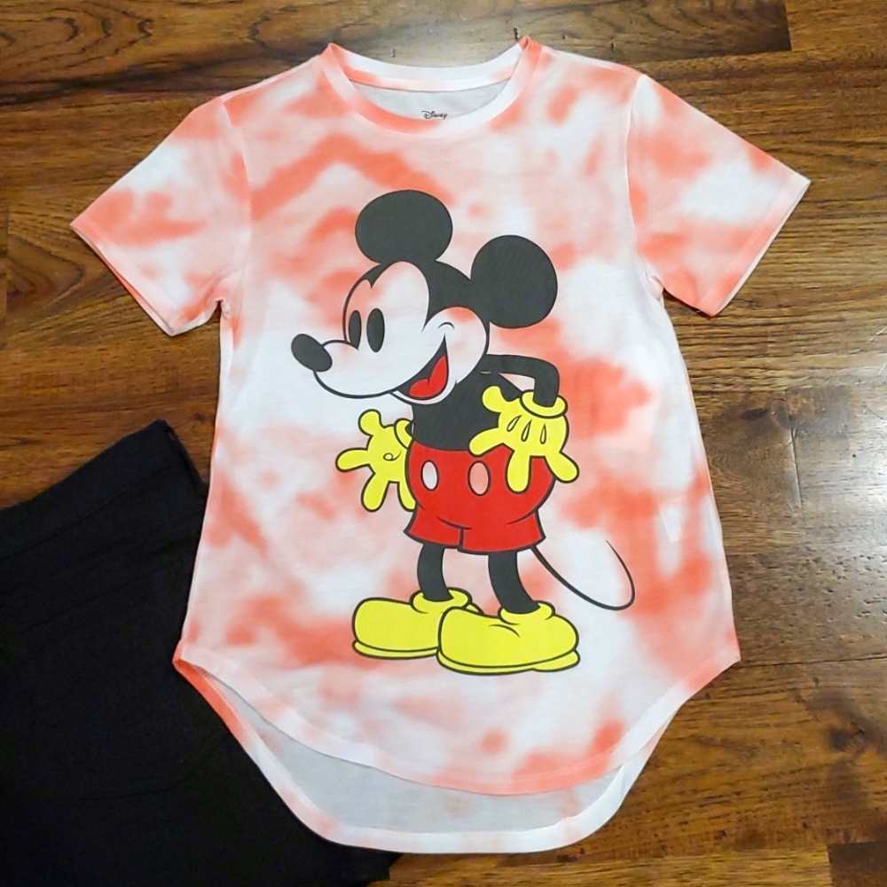 Womens Disney Mickey Mouse tie dye tshirt size XS